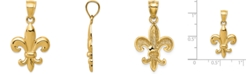 Macy's Fleur-de-Lis Charm Pendant in 14k Yellow Gold